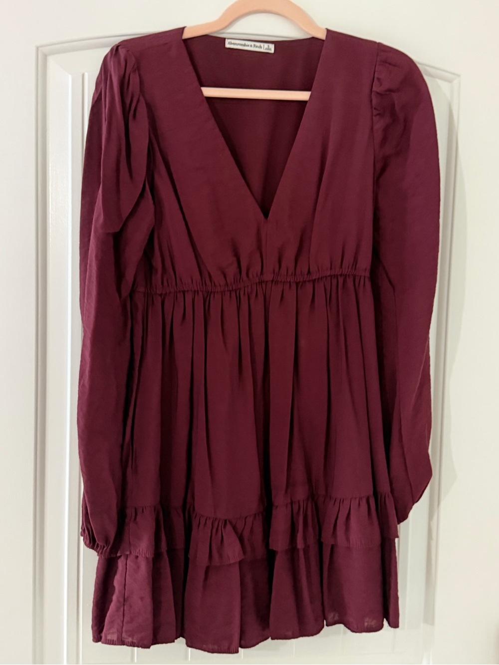Abercrombie & Fitch Burgundy Autumn Wedding Guest Dress Cocktail Attire Holiday